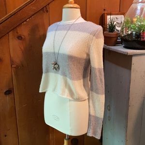 360 Cashmere Cropped Loose Knit Sweater